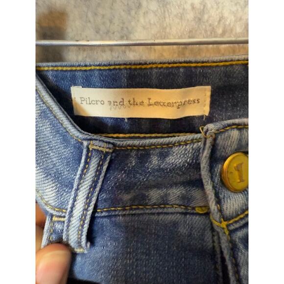 Pilcro And The Letterpress Size 25 Stet Mid-Rise Skinny Distressed Jeans - Picture 6 of 8